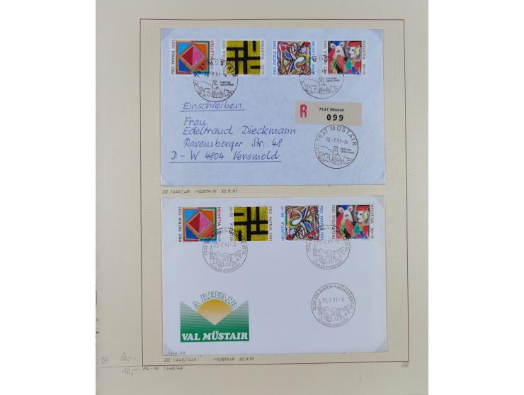 1926/2005, kleine Partie im Album und Mappe, dabei Bl. 1 und 19 auf Briefen, Pax (2) sowie postfrische Bogenware ex 1986-90.