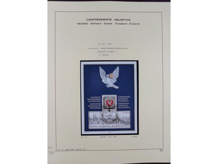 1926/2005, kleine Partie im Album und Mappe, dabei Bl. 1 und 19 auf Briefen, Pax (2) sowie postfrische Bogenware ex 1986-90.