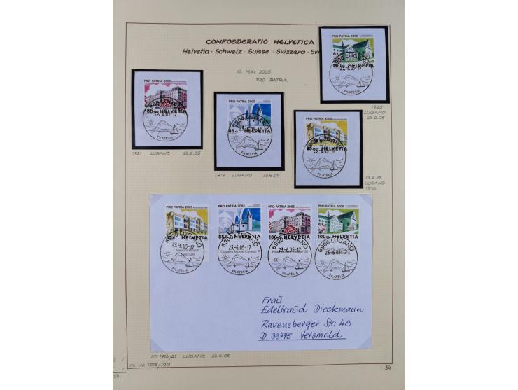 1926/2005, kleine Partie im Album und Mappe, dabei Bl. 1 und 19 auf Briefen, Pax (2) sowie postfrische Bogenware ex 1986-90.