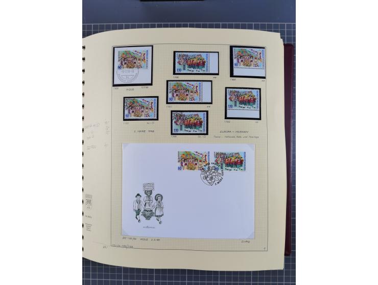 1996/2015, postfrische und gestempelte, in den Hauptnummern überkomplette Sammlung, in 18 Alben, fast alles in beiden Erhaltu