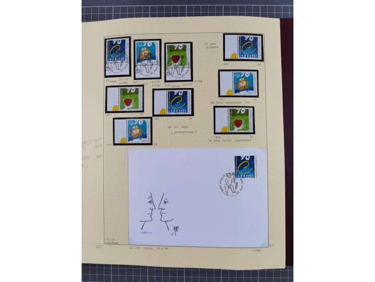 1996/2015, postfrische und gestempelte, in den Hauptnummern überkomplette Sammlung, in 18 Alben, fast alles in beiden Erhaltu