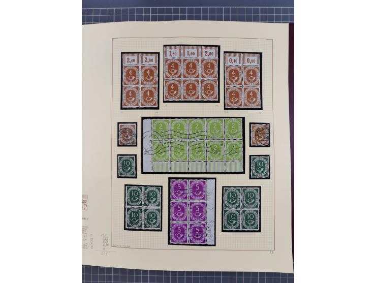 1949/2018 (ca.), postfrische, ungebrauchte und gestempelte Sammlung in 59 (!) Lindner-Alben. In den Hauptnummern komplett und