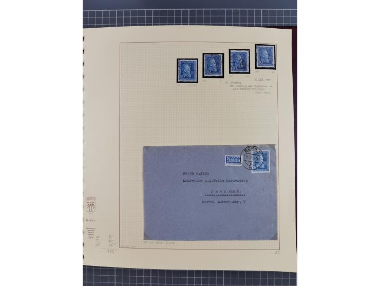 1949/2018 (ca.), postfrische, ungebrauchte und gestempelte Sammlung in 59 (!) Lindner-Alben. In den Hauptnummern komplett und