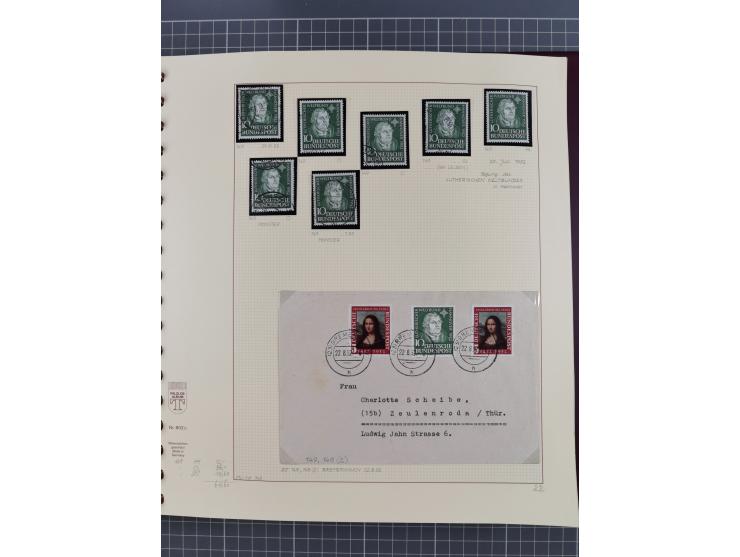 1949/2018 (ca.), postfrische, ungebrauchte und gestempelte Sammlung in 59 (!) Lindner-Alben. In den Hauptnummern komplett und