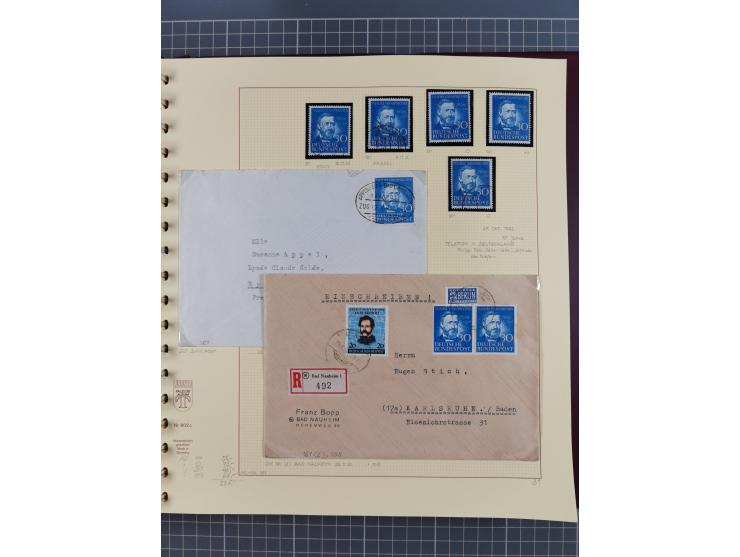 1949/2018 (ca.), postfrische, ungebrauchte und gestempelte Sammlung in 59 (!) Lindner-Alben. In den Hauptnummern komplett und