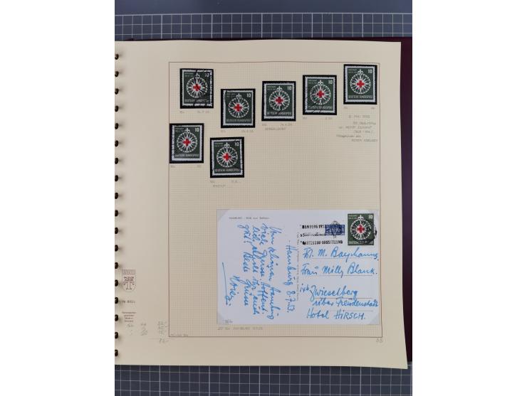 1949/2018 (ca.), postfrische, ungebrauchte und gestempelte Sammlung in 59 (!) Lindner-Alben. In den Hauptnummern komplett und