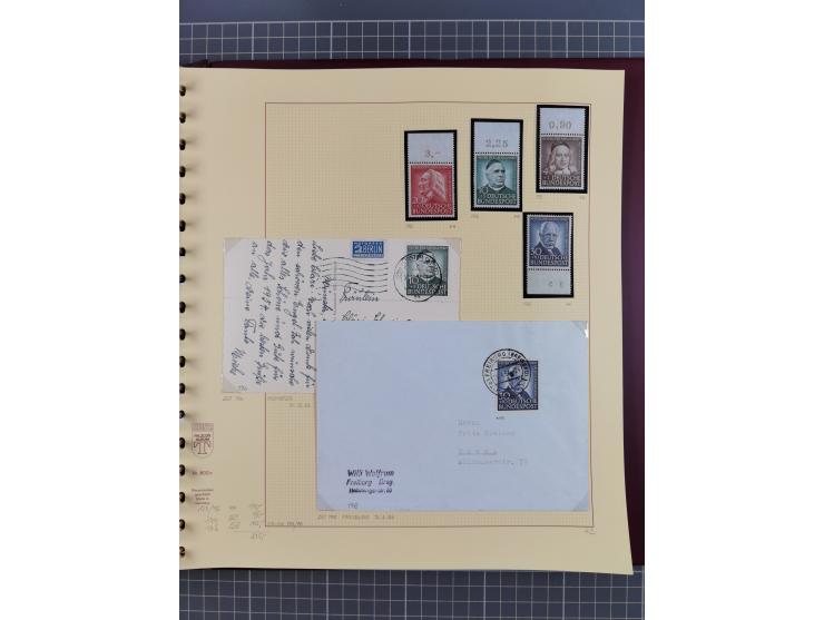 1949/2018 (ca.), postfrische, ungebrauchte und gestempelte Sammlung in 59 (!) Lindner-Alben. In den Hauptnummern komplett und