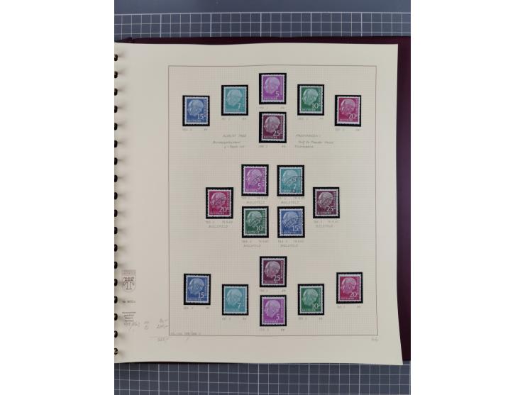 1949/2018 (ca.), postfrische, ungebrauchte und gestempelte Sammlung in 59 (!) Lindner-Alben. In den Hauptnummern komplett und