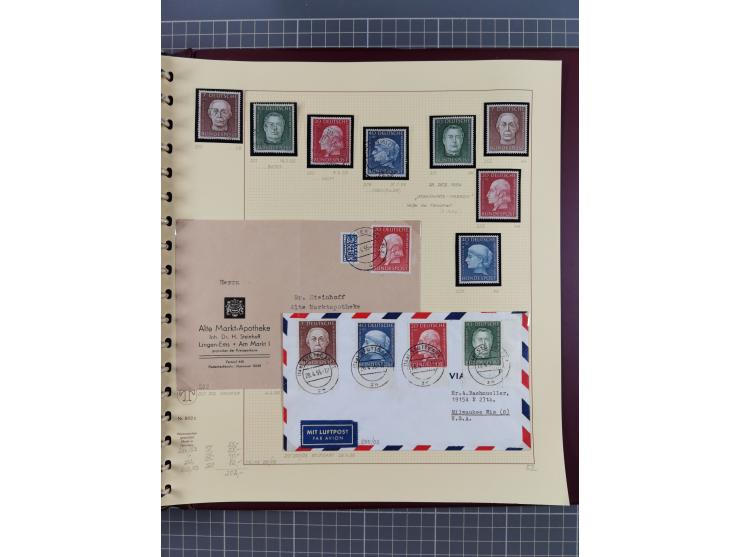 1949/2018 (ca.), postfrische, ungebrauchte und gestempelte Sammlung in 59 (!) Lindner-Alben. In den Hauptnummern komplett und