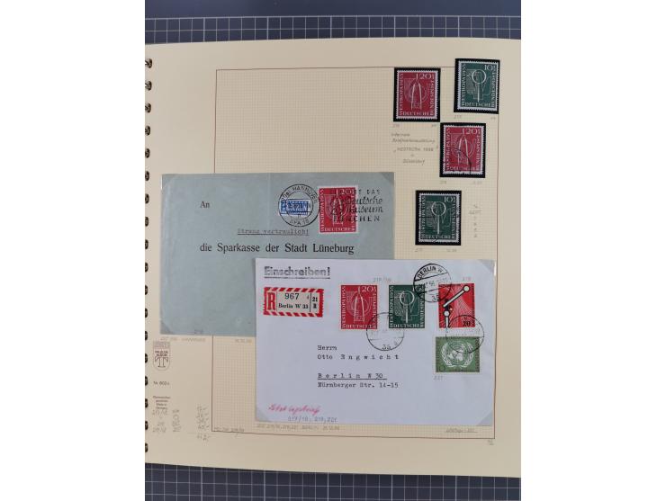 1949/2018 (ca.), postfrische, ungebrauchte und gestempelte Sammlung in 59 (!) Lindner-Alben. In den Hauptnummern komplett und