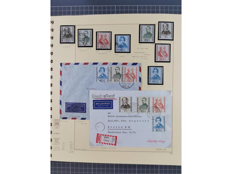 1949/2018 (ca.), postfrische, ungebrauchte und gestempelte Sammlung in 59 (!) Lindner-Alben. In den Hauptnummern komplett und