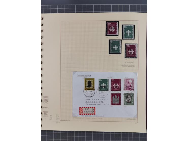 1949/2018 (ca.), postfrische, ungebrauchte und gestempelte Sammlung in 59 (!) Lindner-Alben. In den Hauptnummern komplett und