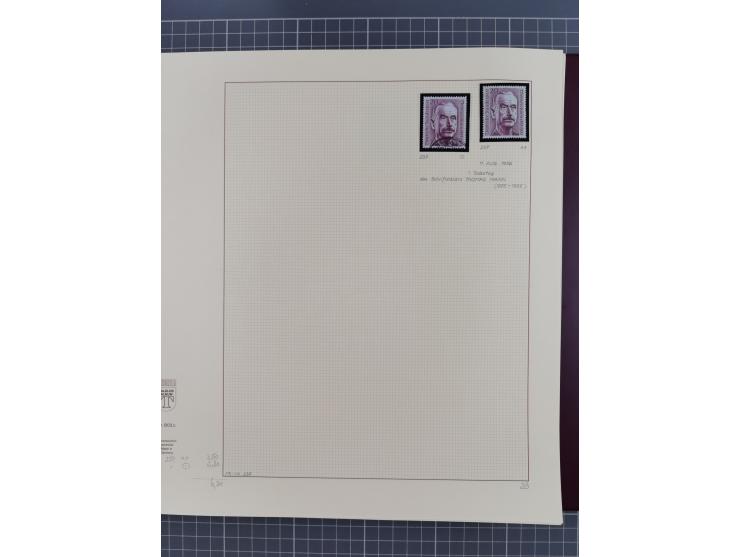 1949/2018 (ca.), postfrische, ungebrauchte und gestempelte Sammlung in 59 (!) Lindner-Alben. In den Hauptnummern komplett und