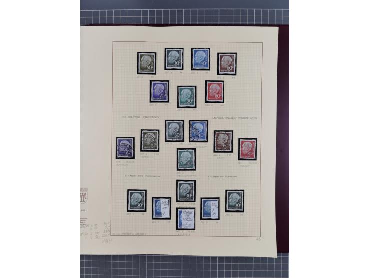 1949/2018 (ca.), postfrische, ungebrauchte und gestempelte Sammlung in 59 (!) Lindner-Alben. In den Hauptnummern komplett und