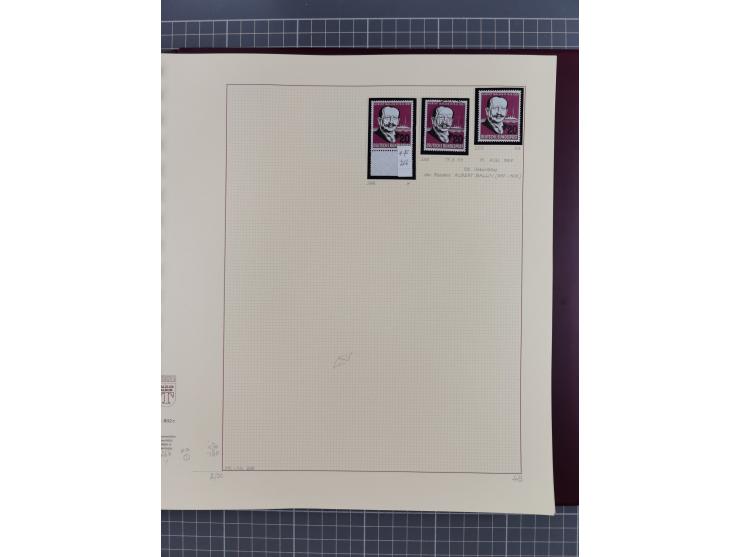 1949/2018 (ca.), postfrische, ungebrauchte und gestempelte Sammlung in 59 (!) Lindner-Alben. In den Hauptnummern komplett und