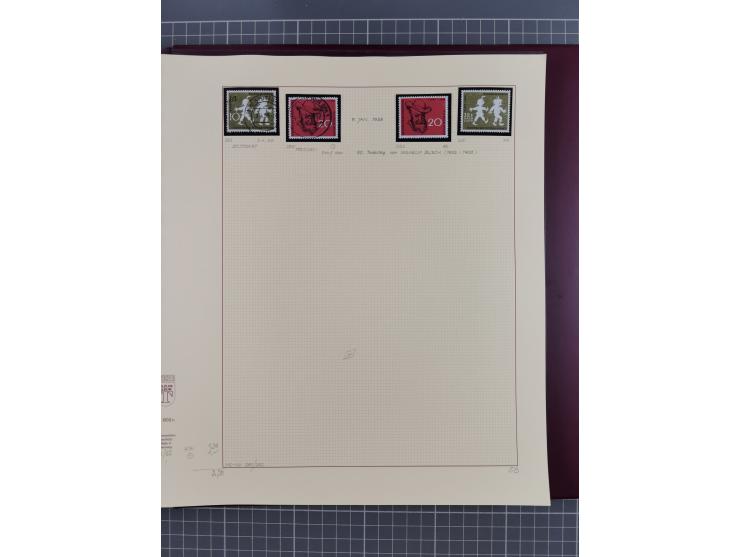 1949/2018 (ca.), postfrische, ungebrauchte und gestempelte Sammlung in 59 (!) Lindner-Alben. In den Hauptnummern komplett und