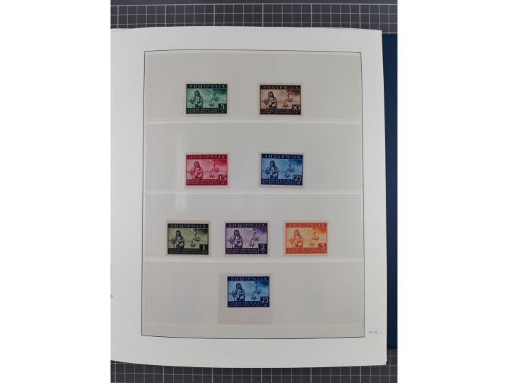 Albanien bis Zara, postfrische Sammlung im Lindner-Falzlos-Album mit Albanien komplett, mit diversen Abarten und einem Bogen 