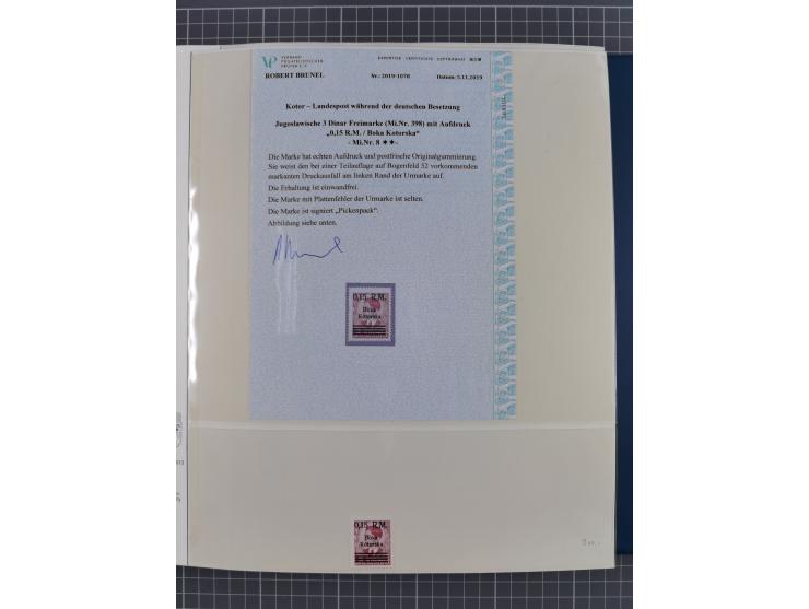 Albanien bis Zara, postfrische Sammlung im Lindner-Falzlos-Album mit Albanien komplett, mit diversen Abarten und einem Bogen 