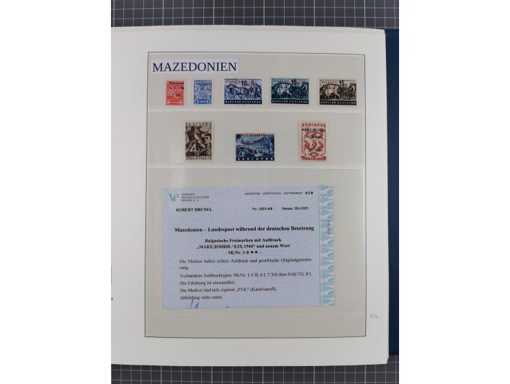 Albanien bis Zara, postfrische Sammlung im Lindner-Falzlos-Album mit Albanien komplett, mit diversen Abarten und einem Bogen 