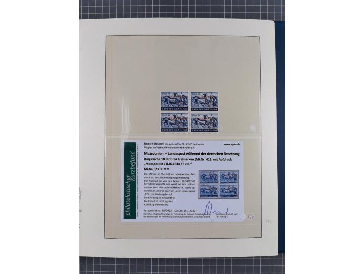 Albanien bis Zara, postfrische Sammlung im Lindner-Falzlos-Album mit Albanien komplett, mit diversen Abarten und einem Bogen 