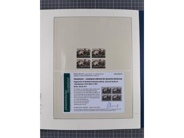 Albanien bis Zara, postfrische Sammlung im Lindner-Falzlos-Album mit Albanien komplett, mit diversen Abarten und einem Bogen 