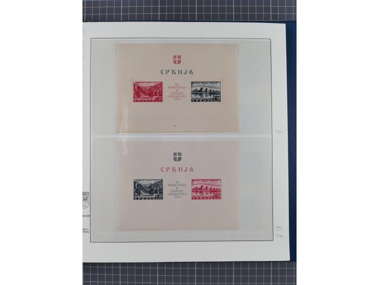 Albanien bis Zara, postfrische Sammlung im Lindner-Falzlos-Album mit Albanien komplett, mit diversen Abarten und einem Bogen 