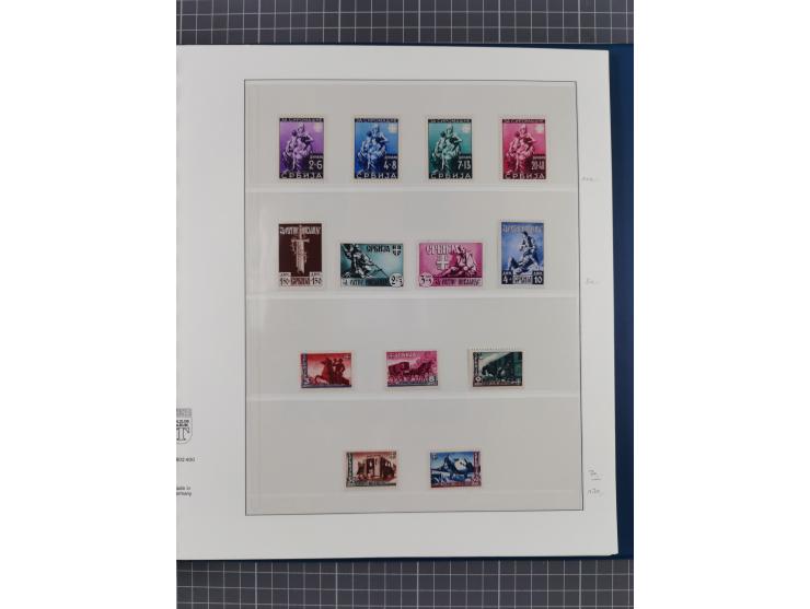 Albanien bis Zara, postfrische Sammlung im Lindner-Falzlos-Album mit Albanien komplett, mit diversen Abarten und einem Bogen 