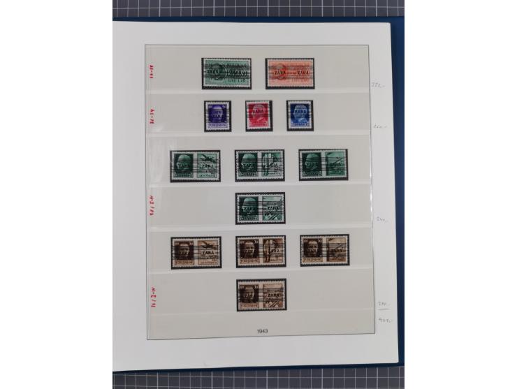 Albanien bis Zara, postfrische Sammlung im Lindner-Falzlos-Album mit Albanien komplett, mit diversen Abarten und einem Bogen 