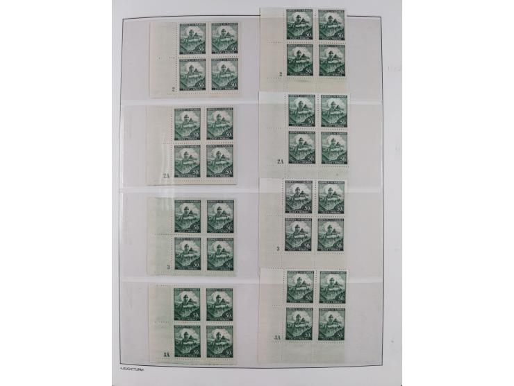 1939/45, sehr reichhaltige, postfrische Sammlung im dicken Leuchtturm-Album mit vielen Besonderheiten, dabei Eckrandstücke mi