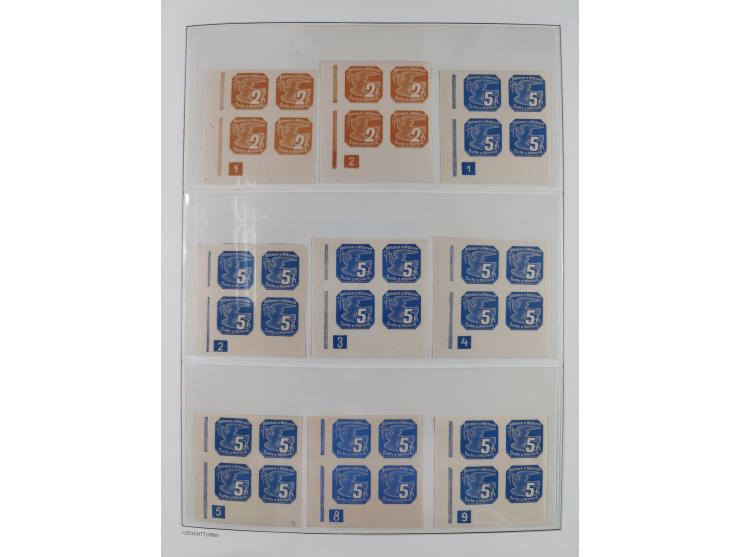 1939/45, sehr reichhaltige, postfrische Sammlung im dicken Leuchtturm-Album mit vielen Besonderheiten, dabei Eckrandstücke mi