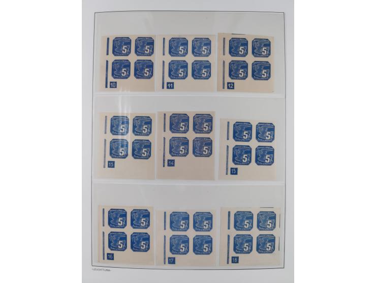 1939/45, sehr reichhaltige, postfrische Sammlung im dicken Leuchtturm-Album mit vielen Besonderheiten, dabei Eckrandstücke mi