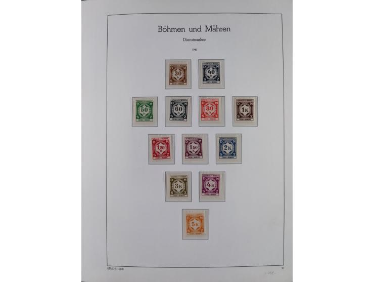 1939/45, sehr reichhaltige, postfrische Sammlung im dicken Leuchtturm-Album mit vielen Besonderheiten, dabei Eckrandstücke mi