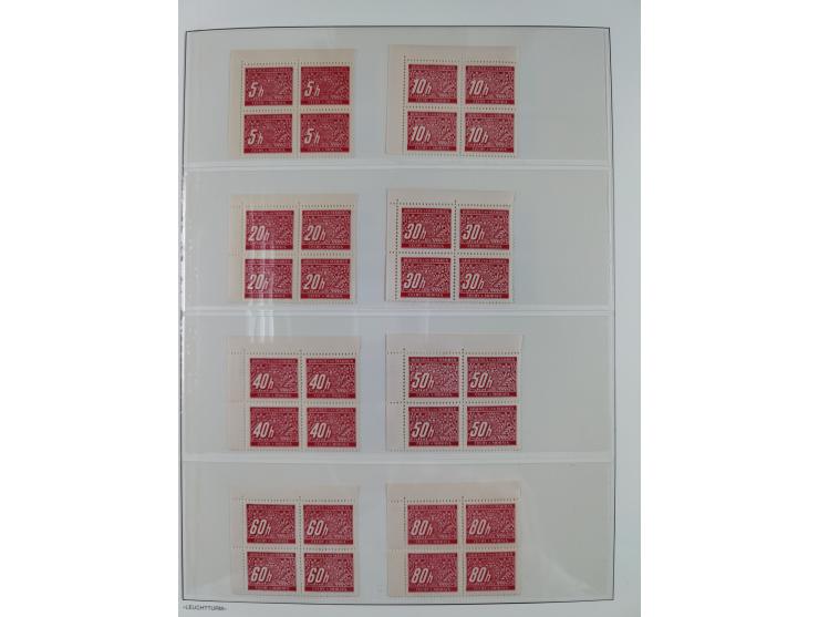 1939/45, sehr reichhaltige, postfrische Sammlung im dicken Leuchtturm-Album mit vielen Besonderheiten, dabei Eckrandstücke mi