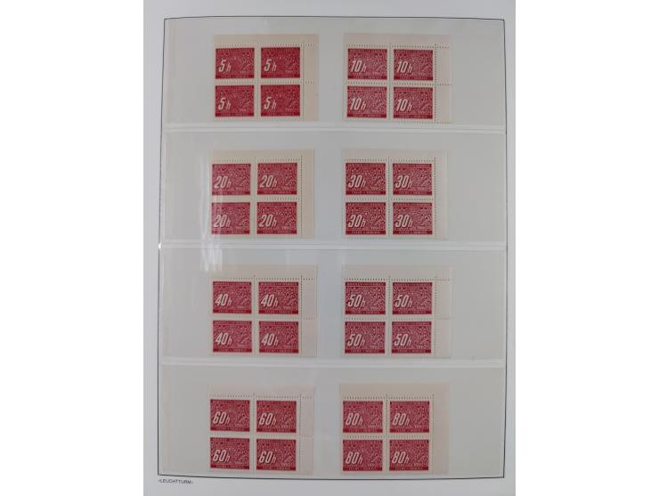 1939/45, sehr reichhaltige, postfrische Sammlung im dicken Leuchtturm-Album mit vielen Besonderheiten, dabei Eckrandstücke mi