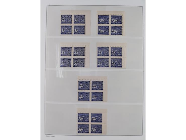 1939/45, sehr reichhaltige, postfrische Sammlung im dicken Leuchtturm-Album mit vielen Besonderheiten, dabei Eckrandstücke mi