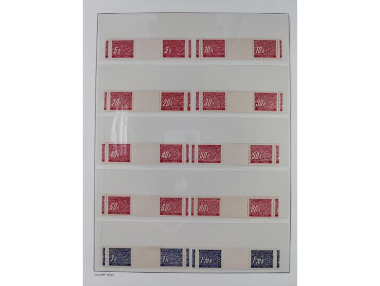 1939/45, sehr reichhaltige, postfrische Sammlung im dicken Leuchtturm-Album mit vielen Besonderheiten, dabei Eckrandstücke mi