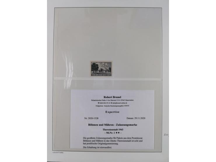 1939/45, sehr reichhaltige, postfrische Sammlung im dicken Leuchtturm-Album mit vielen Besonderheiten, dabei Eckrandstücke mi