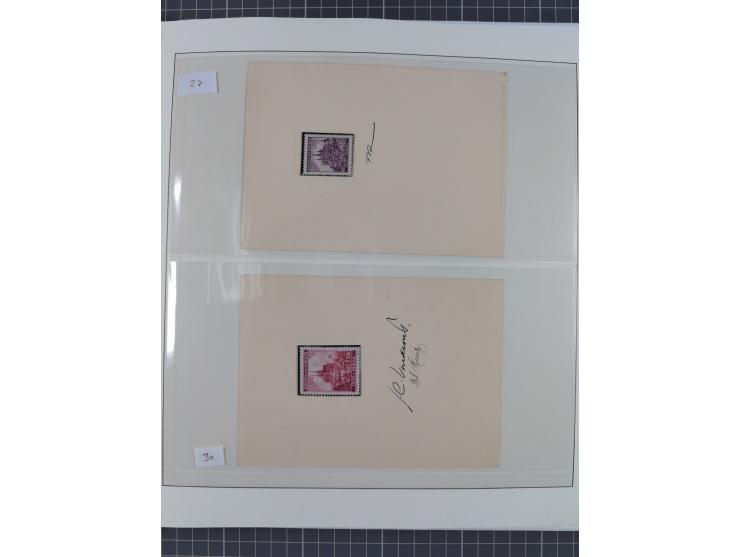 1939/45, interessante Partie, weißer Kärtchen mit Original-Unterschrift des Entwerfers wie Prof. Alois Schaumann, Karel Vik, 