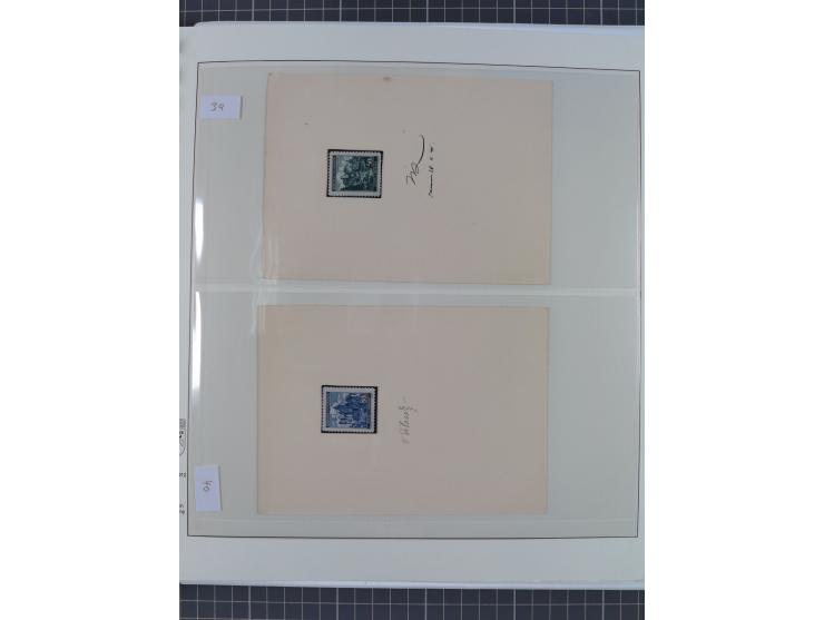 1939/45, interessante Partie, weißer Kärtchen mit Original-Unterschrift des Entwerfers wie Prof. Alois Schaumann, Karel Vik, 