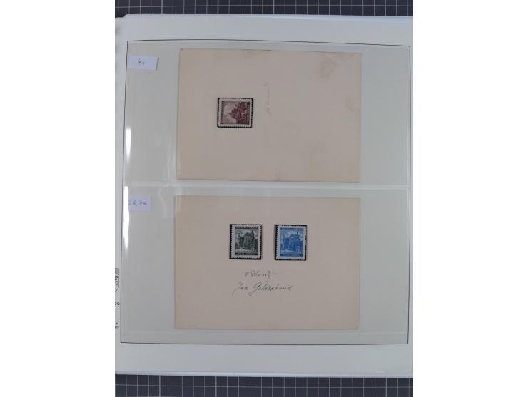 1939/45, interessante Partie, weißer Kärtchen mit Original-Unterschrift des Entwerfers wie Prof. Alois Schaumann, Karel Vik, 