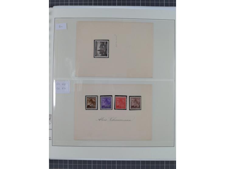 1939/45, interessante Partie, weißer Kärtchen mit Original-Unterschrift des Entwerfers wie Prof. Alois Schaumann, Karel Vik, 