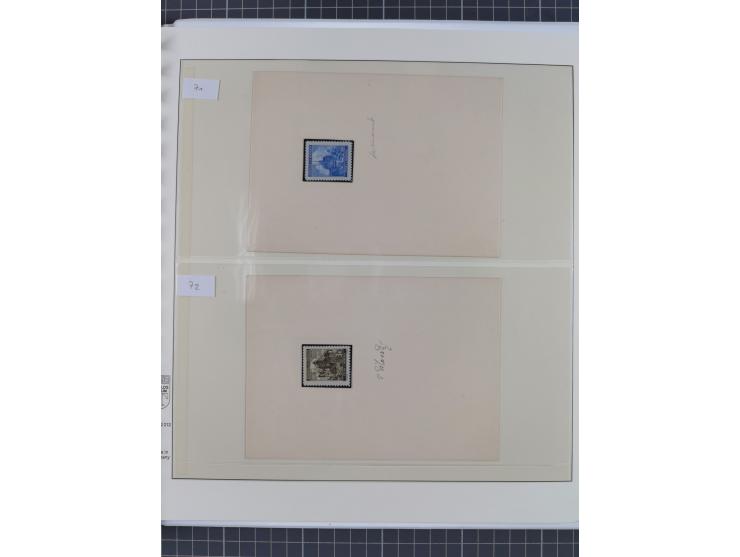 1939/45, interessante Partie, weißer Kärtchen mit Original-Unterschrift des Entwerfers wie Prof. Alois Schaumann, Karel Vik, 