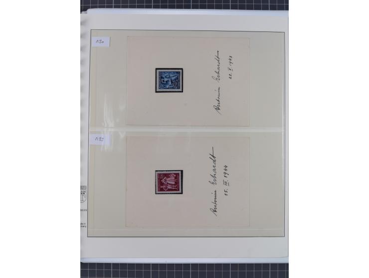 1939/45, interessante Partie, weißer Kärtchen mit Original-Unterschrift des Entwerfers wie Prof. Alois Schaumann, Karel Vik, 