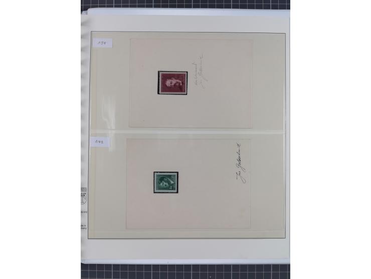 1939/45, interessante Partie, weißer Kärtchen mit Original-Unterschrift des Entwerfers wie Prof. Alois Schaumann, Karel Vik, 