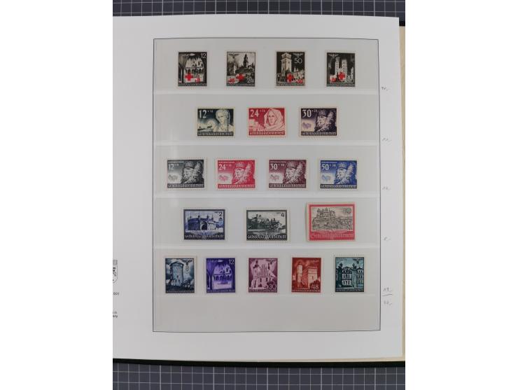 1939/44, umfangreiche postfrische Sammlung mit einigen Kleinbögen der Mi.-Nr. 65, 89-91, 104, 125 und 125 U sowie diverse Bog
