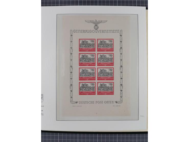 1939/44, umfangreiche postfrische Sammlung mit einigen Kleinbögen der Mi.-Nr. 65, 89-91, 104, 125 und 125 U sowie diverse Bog
