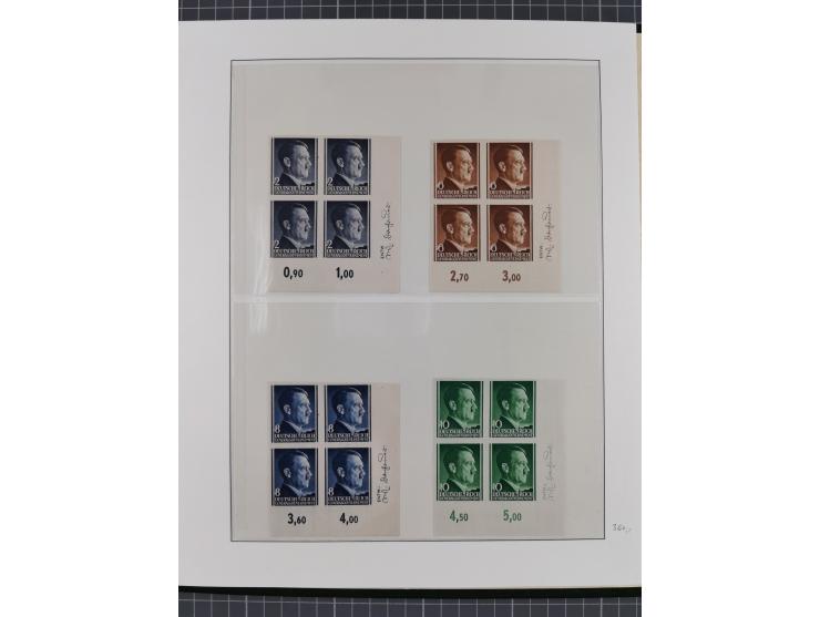 1939/44, umfangreiche postfrische Sammlung mit einigen Kleinbögen der Mi.-Nr. 65, 89-91, 104, 125 und 125 U sowie diverse Bog