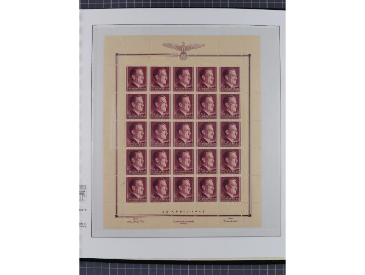 1939/44, umfangreiche postfrische Sammlung mit einigen Kleinbögen der Mi.-Nr. 65, 89-91, 104, 125 und 125 U sowie diverse Bog