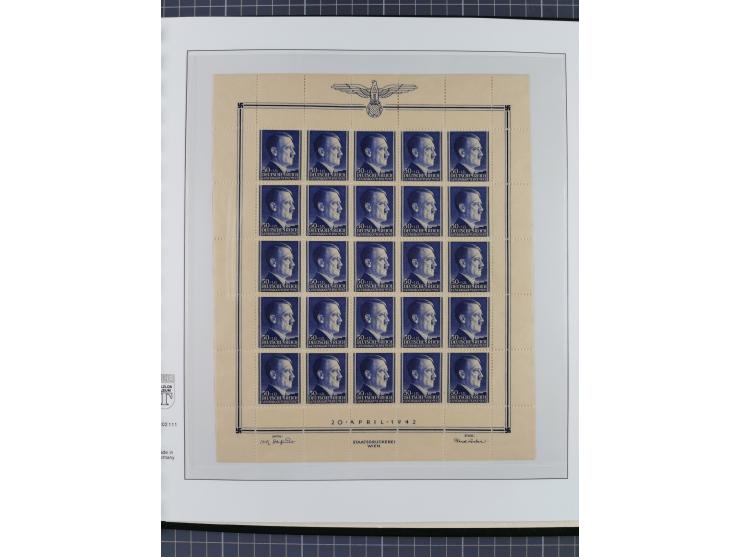 1939/44, umfangreiche postfrische Sammlung mit einigen Kleinbögen der Mi.-Nr. 65, 89-91, 104, 125 und 125 U sowie diverse Bog