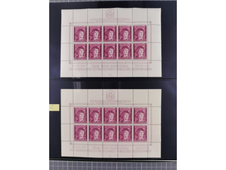 1939/44, umfangreiche postfrische Sammlung mit einigen Kleinbögen der Mi.-Nr. 65, 89-91, 104, 125 und 125 U sowie diverse Bog
